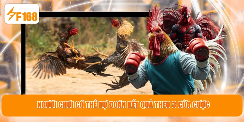 Người chơi có thể dự đoán kết quả theo 3 cửa cược
